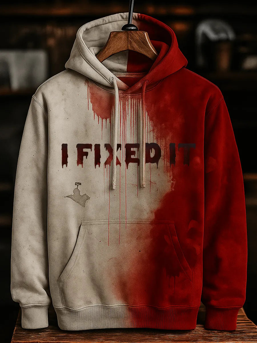 I Fixed It Bloody Art Print Long Sleeve Hoodie