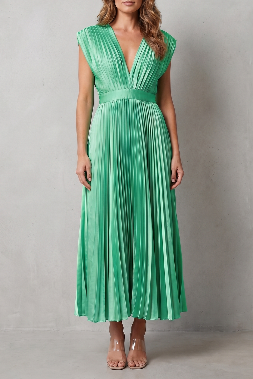 Flowing pleated elegance – Midi dress