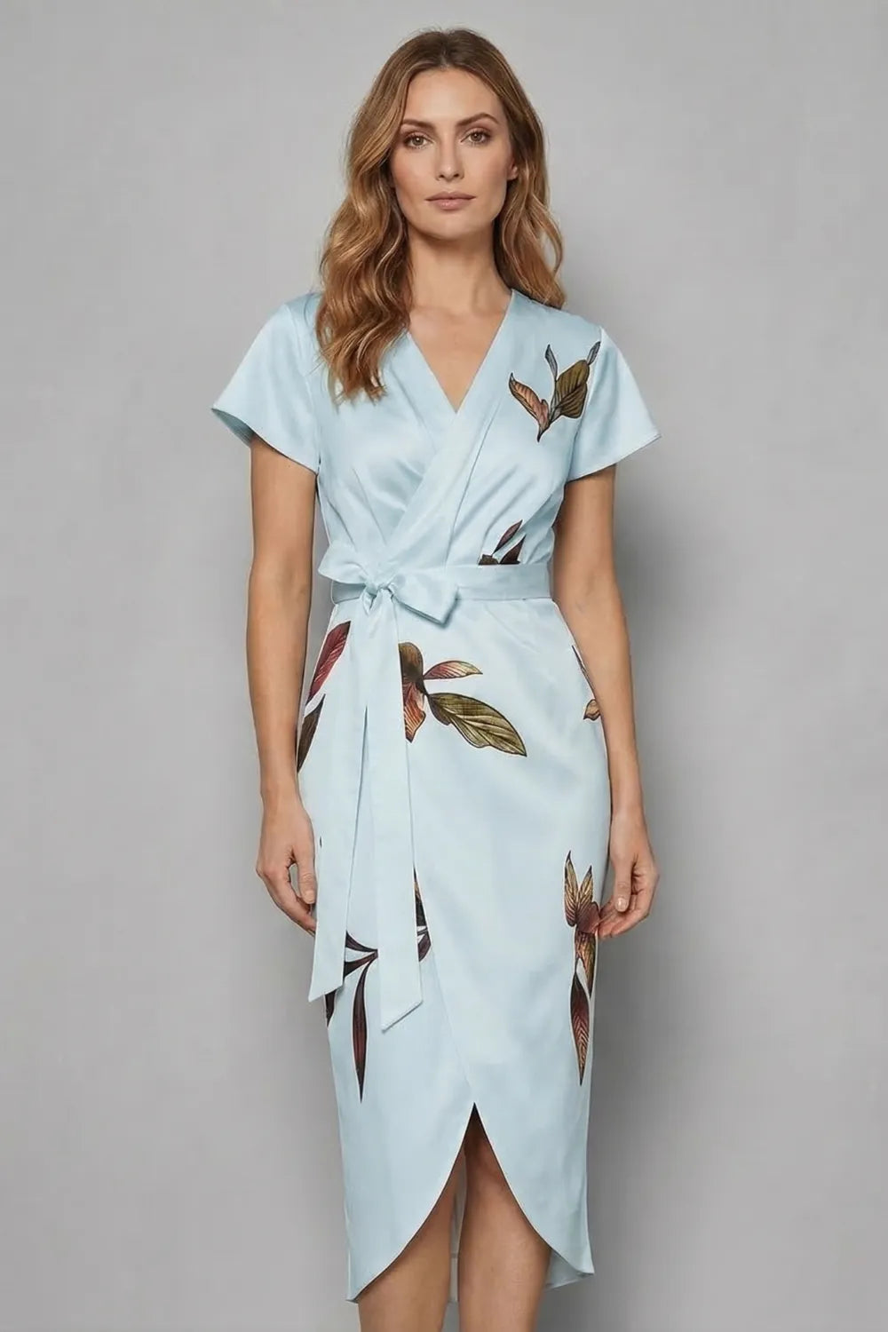 Effortless wrap silhouette – Midi dress