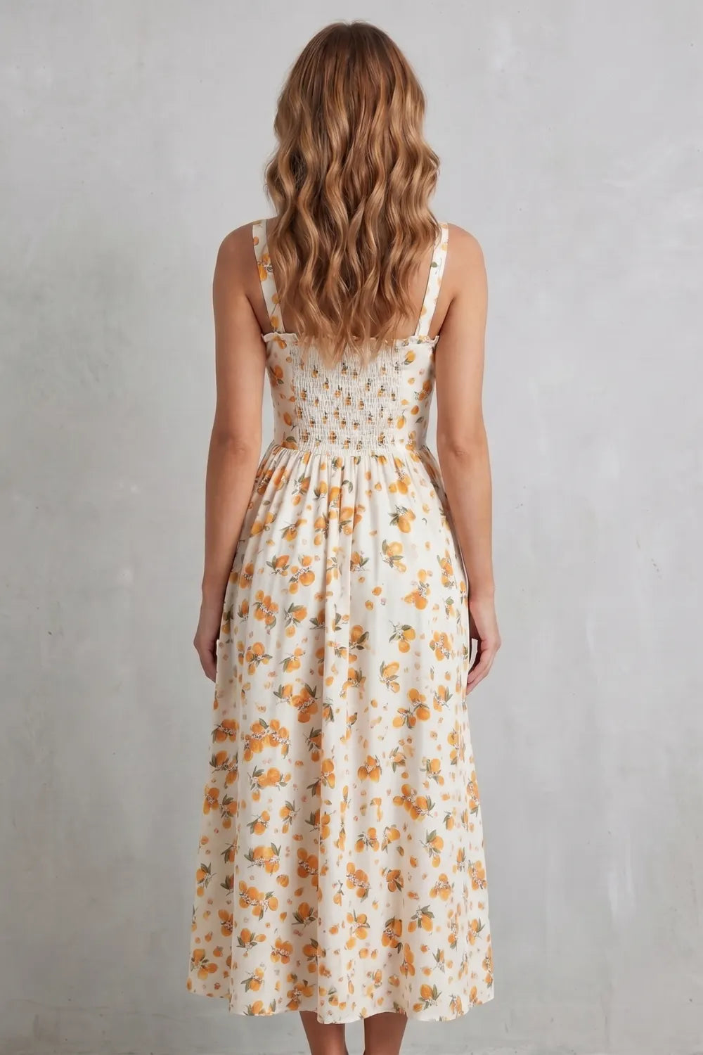 Sweet fruit print romance – Maxi dress