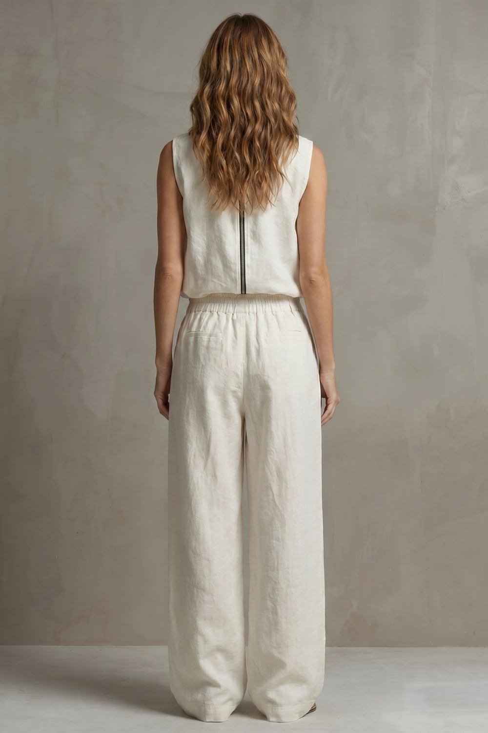 Relaxed zip-front elegance – Trouser set