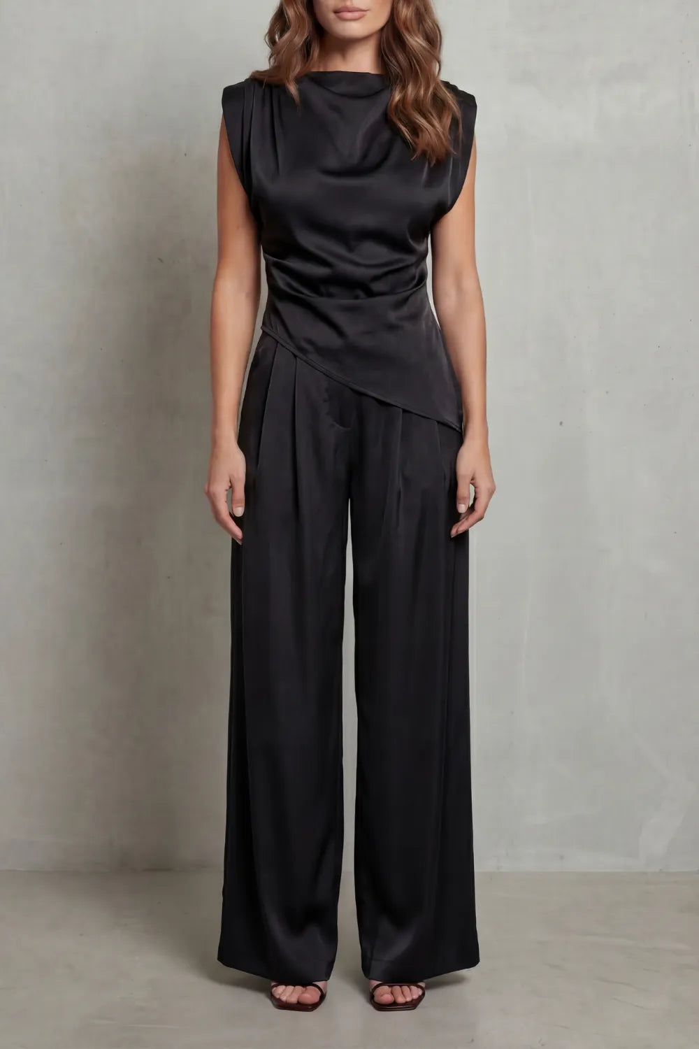 Draped waist detail – Casual elegance set