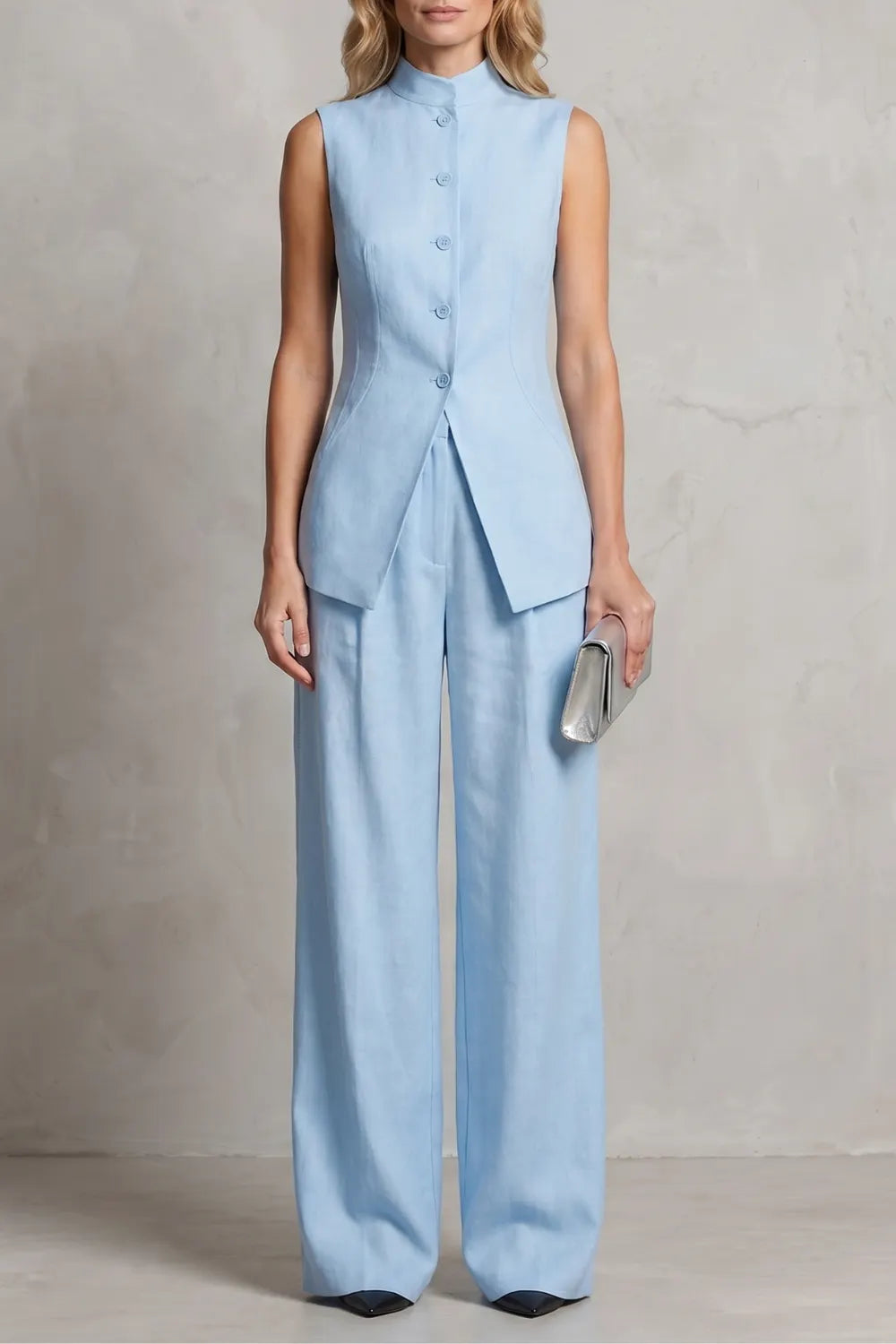 Draped tailored elegance – Trouser set
