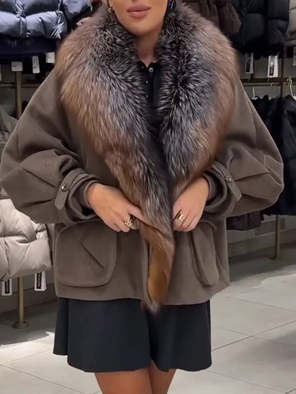 Women Fur Collar Temperament Casual Jacket
