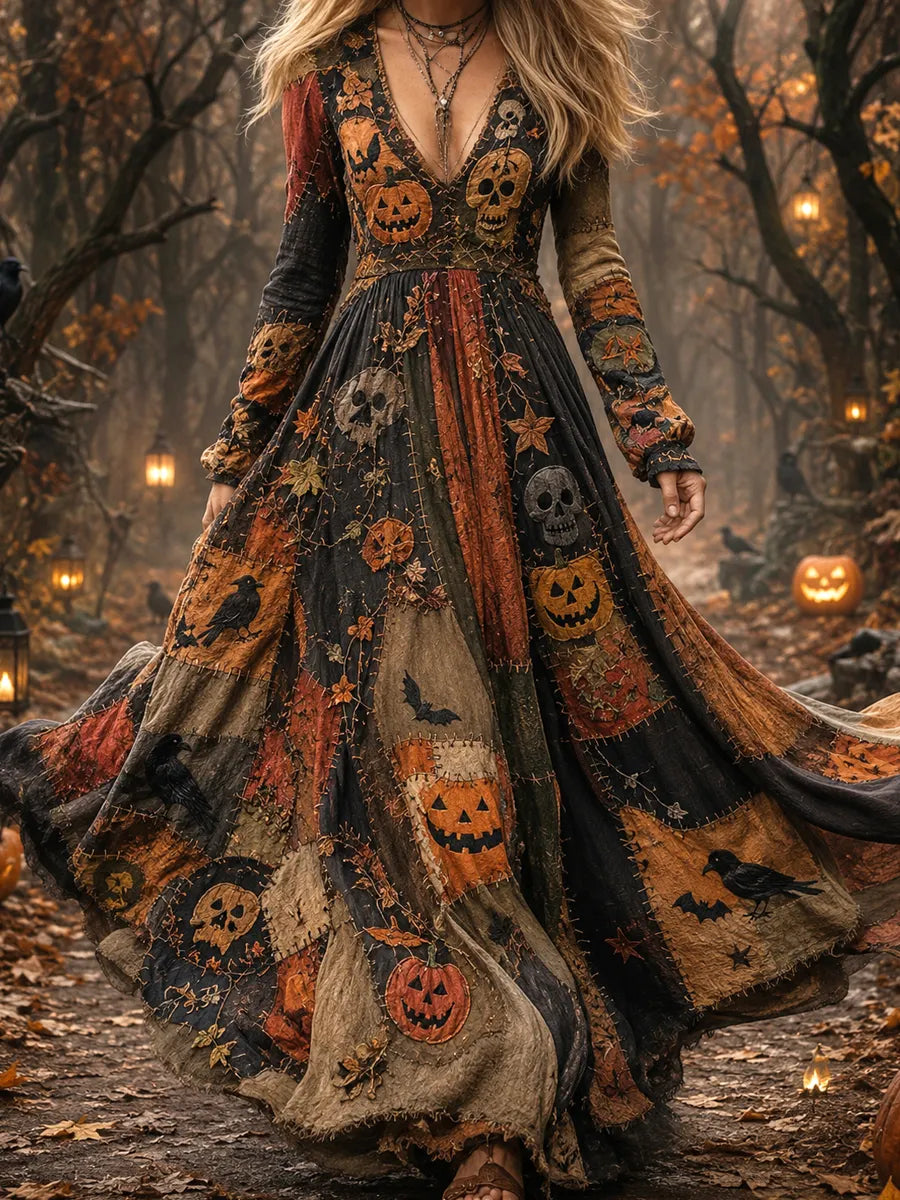 Women's Halloween Funny Art Print Dress