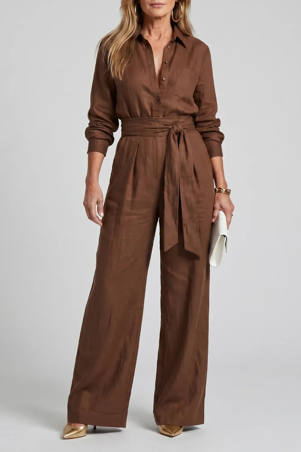 Effortless tailored elegance – Wide-leg jumpsuit