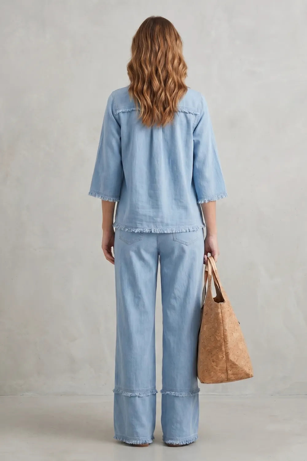 Relaxed linen-inspired style – Trouser set