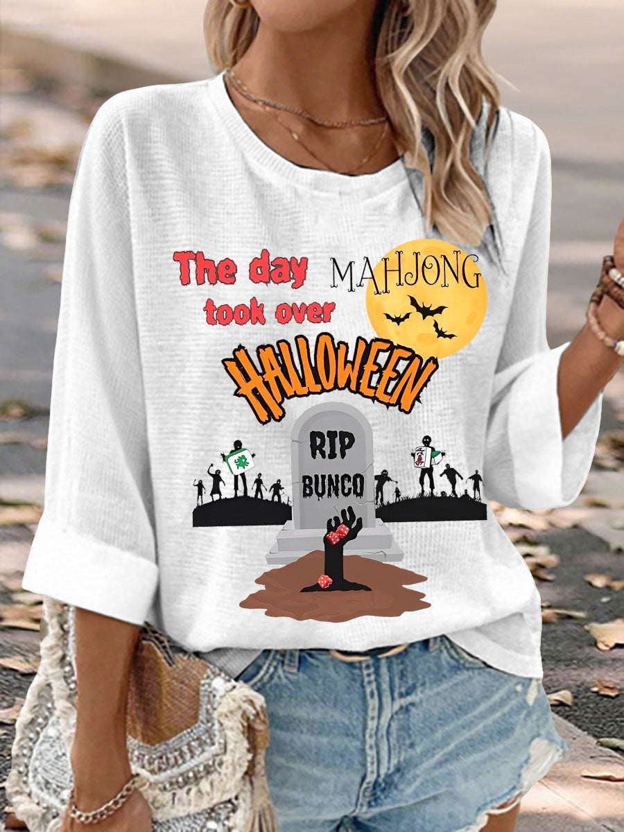 Women's Halloween Mahjong Tops