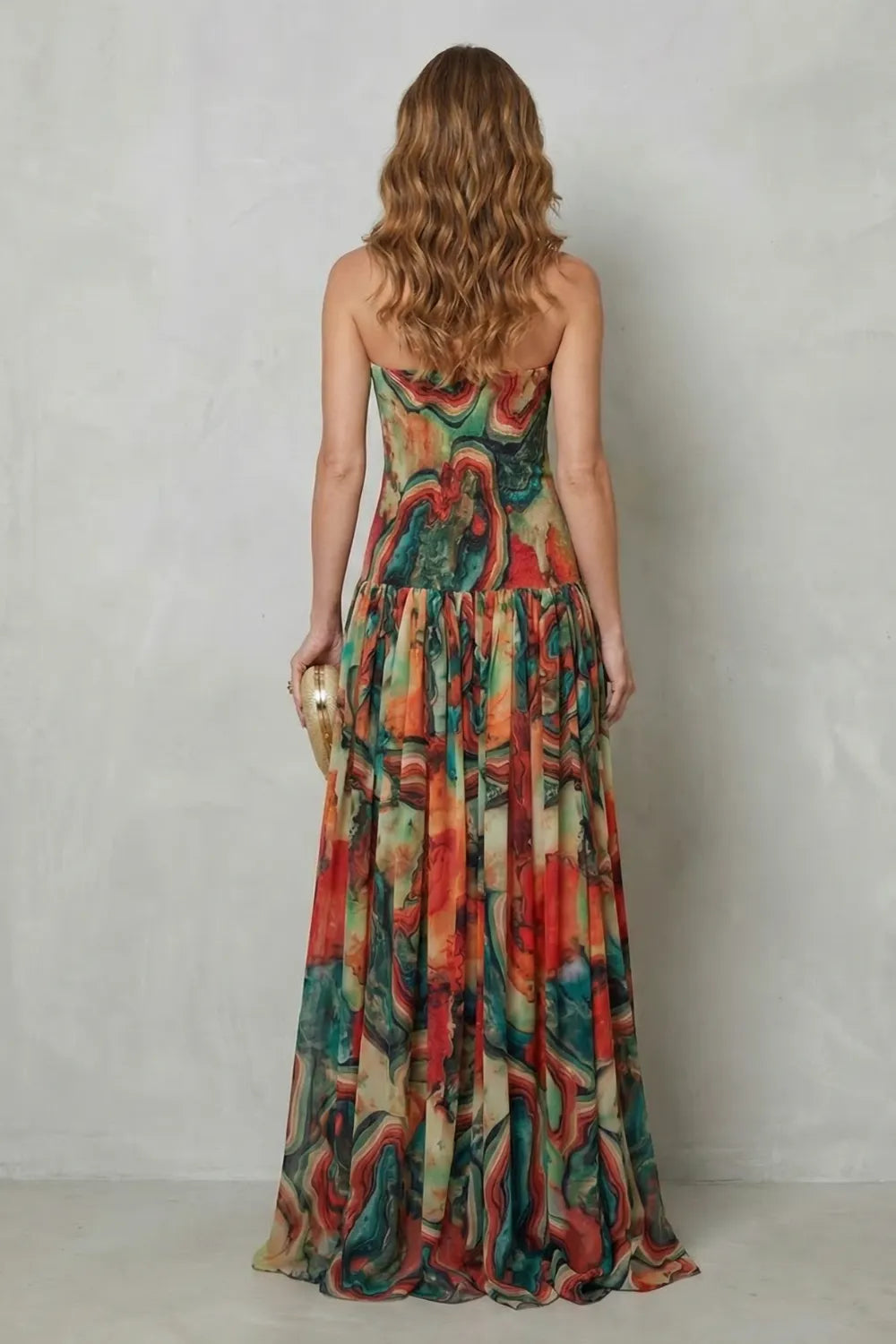 Off-shoulder printed flow – Maxi dress