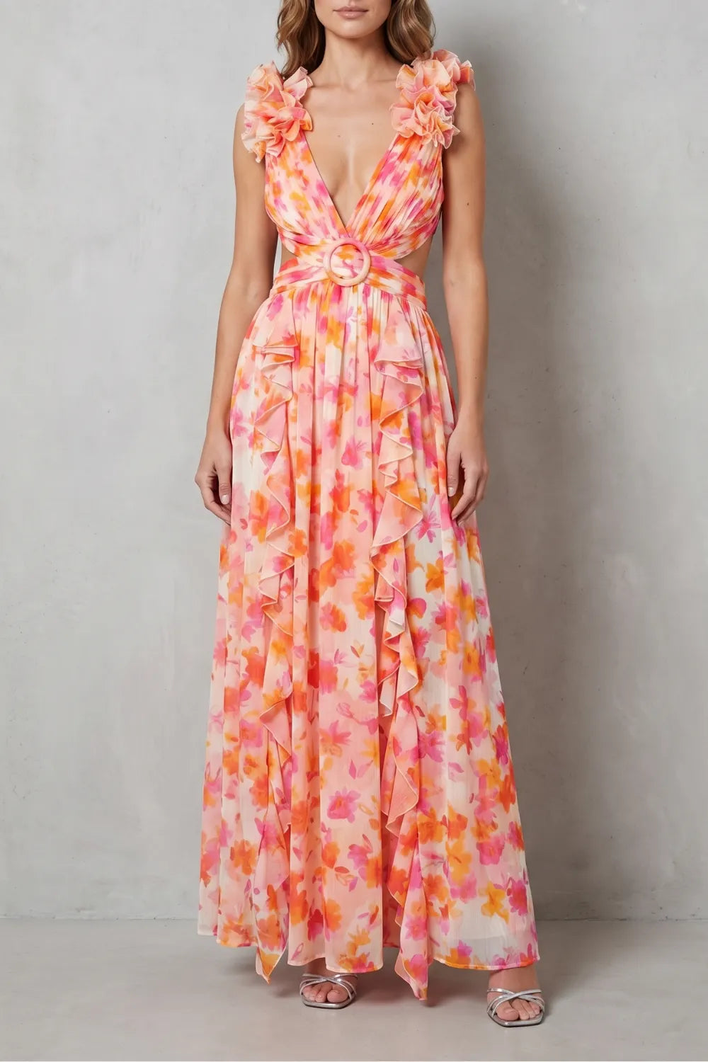 Ruffled floral romance – Maxi dress