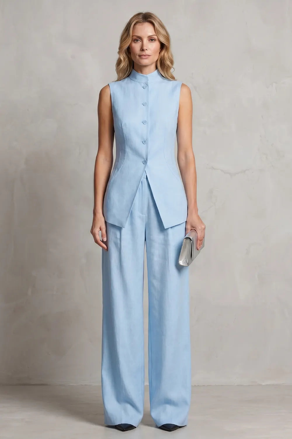Draped tailored elegance – Trouser set
