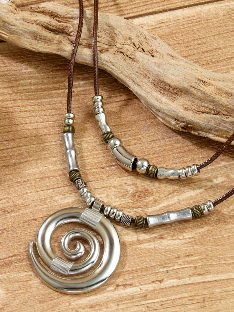 Swirl Totem Vintage Bohemian Necklace
