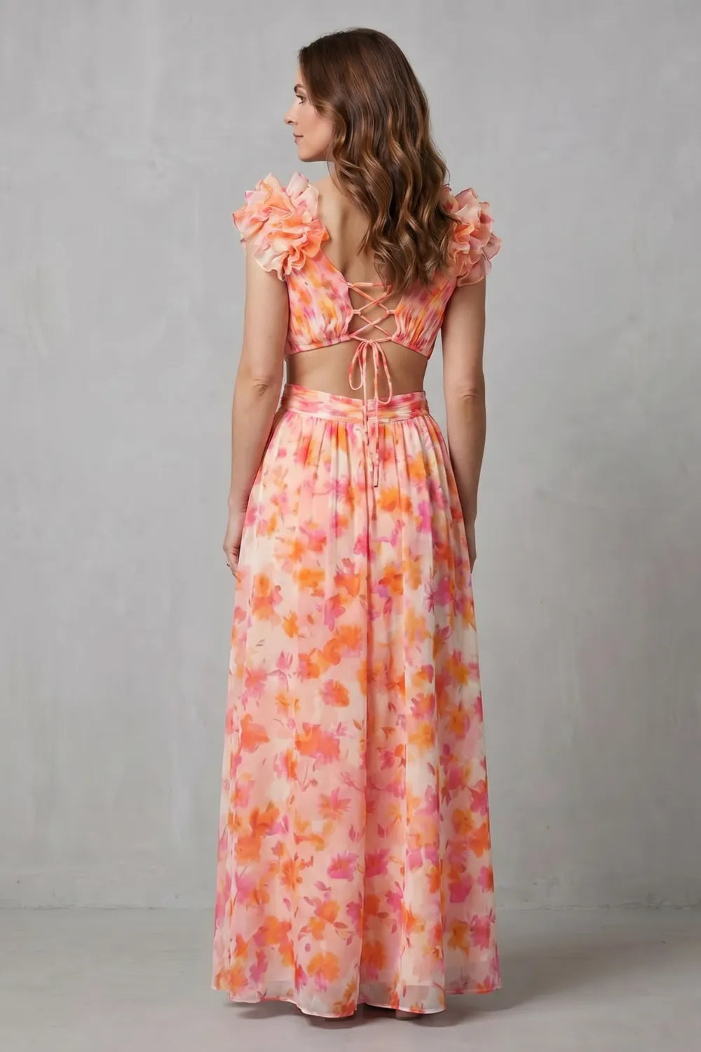 Ruffled floral romance – Maxi dress