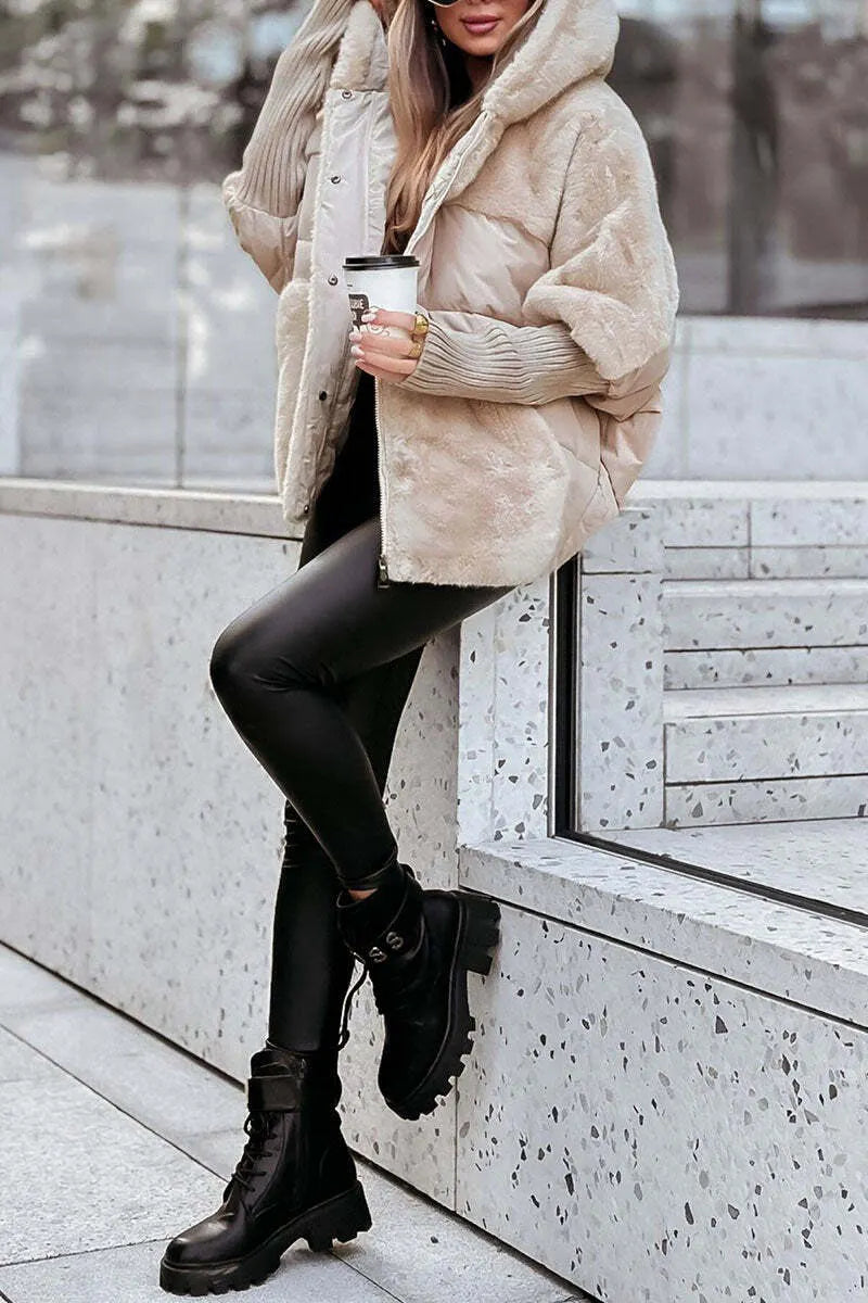 💥Women's Winter Multicolor Hooded Thermal Jacket-Black