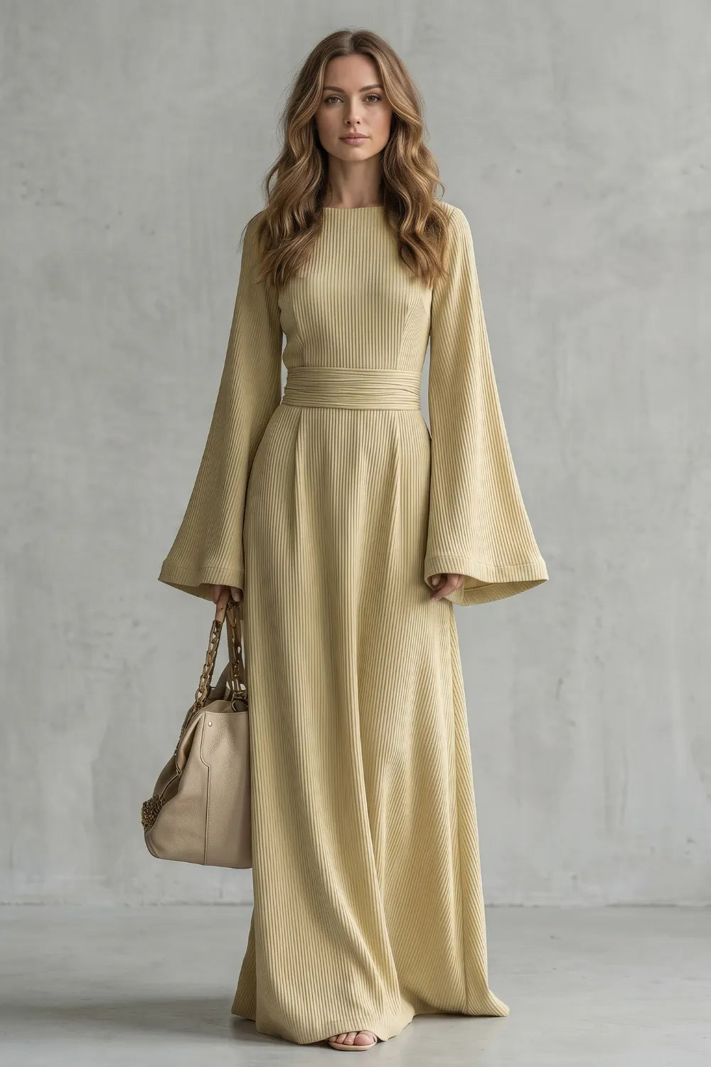 Pleated grace elegance – Maxi dress