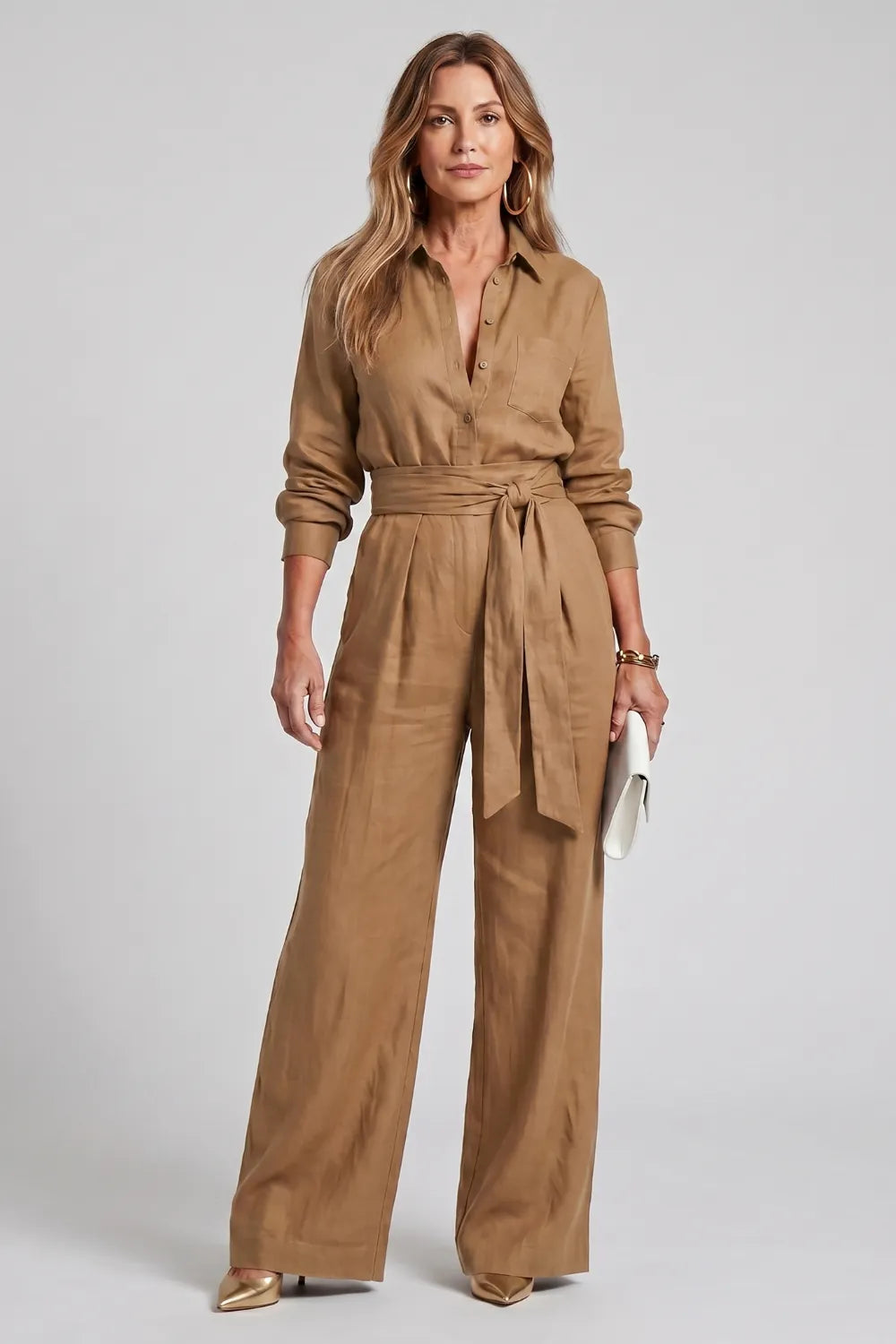 Effortless tailored elegance – Wide-leg jumpsuit