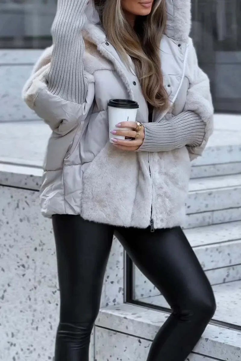 💥Women's Winter Multicolor Hooded Thermal Jacket-Black