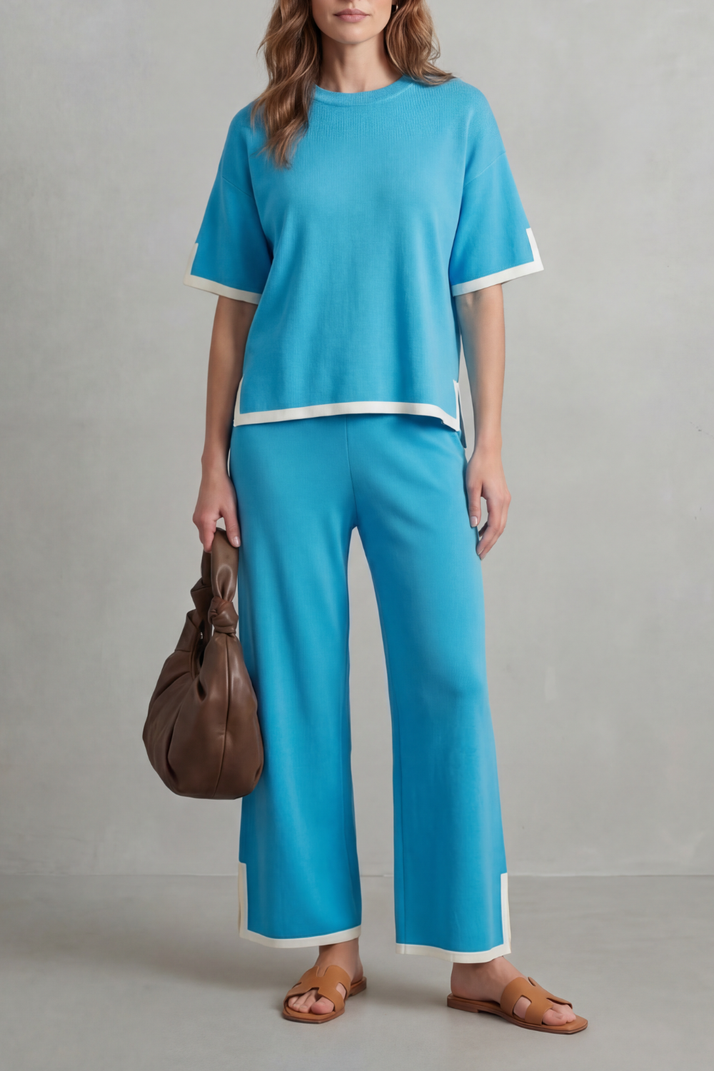 Chic Contrast Trim – Lounge Set