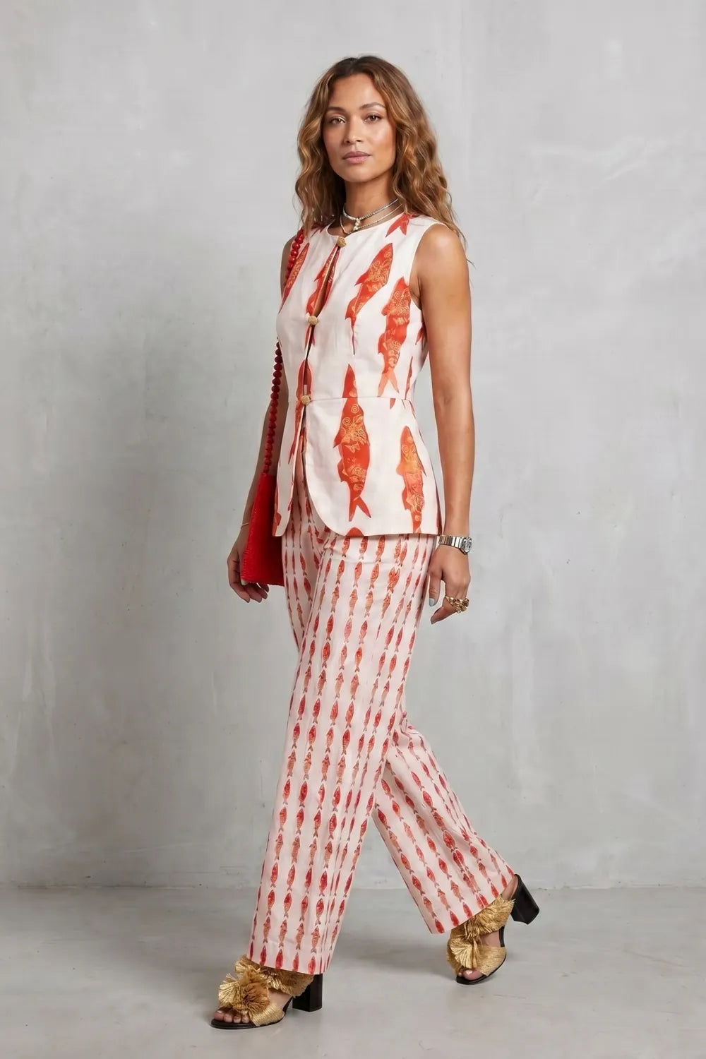 Coastal print sophistication – Trouser set