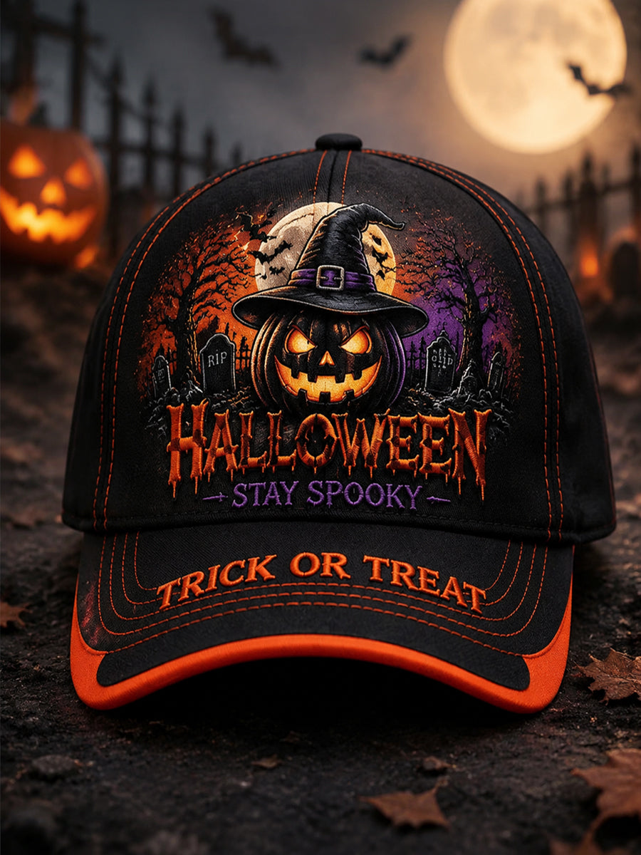 Halloween Pumpkin Print Baseball Cap