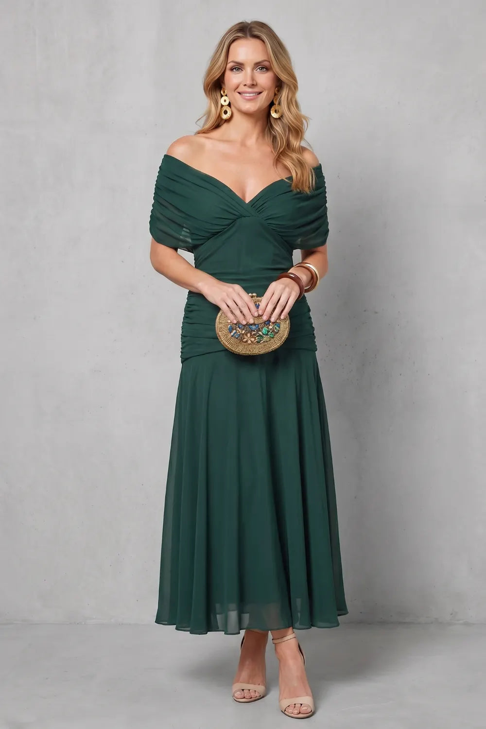 Draped floral flow – Maxi dress