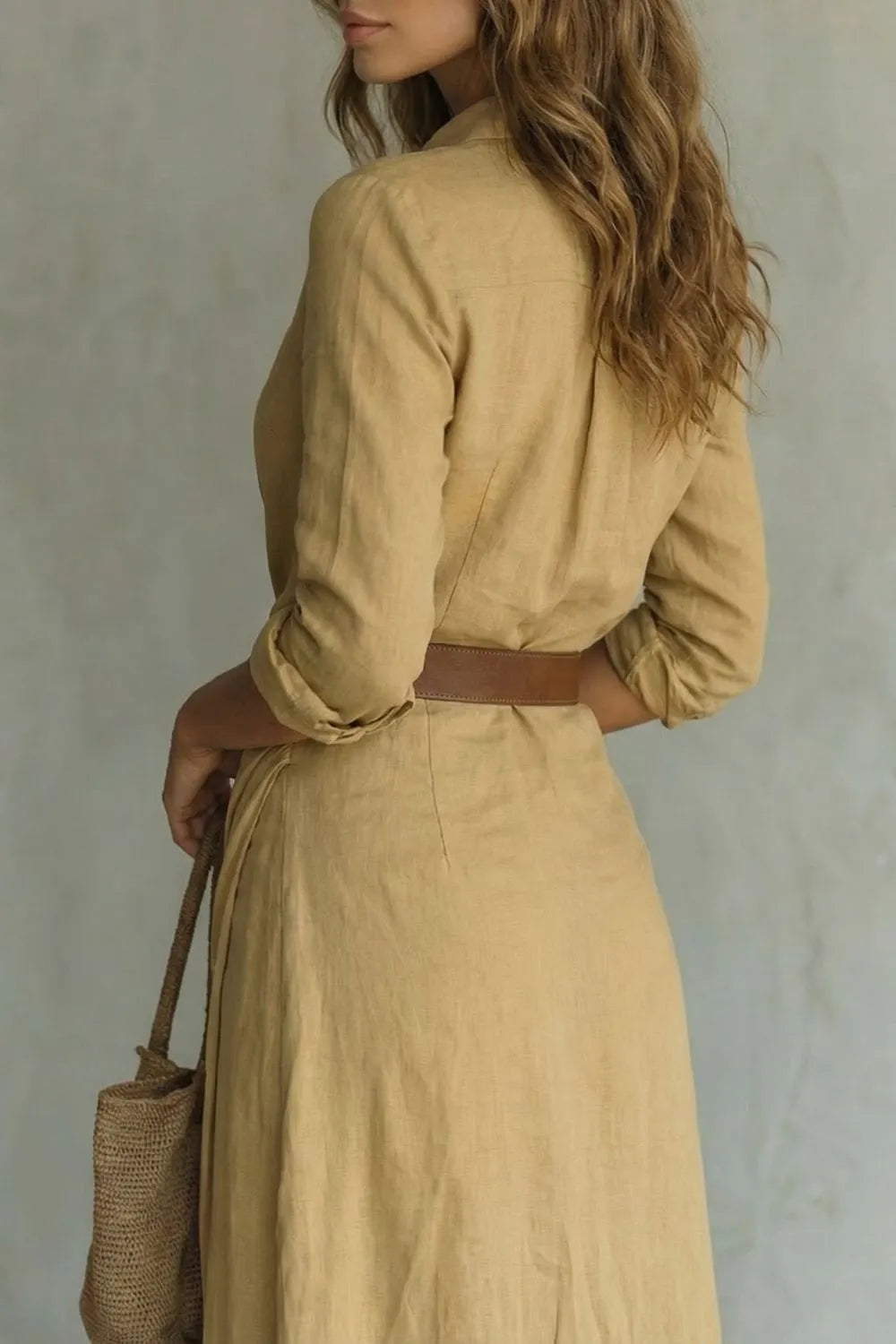 Button-down wrap dress – Belted maxi dress