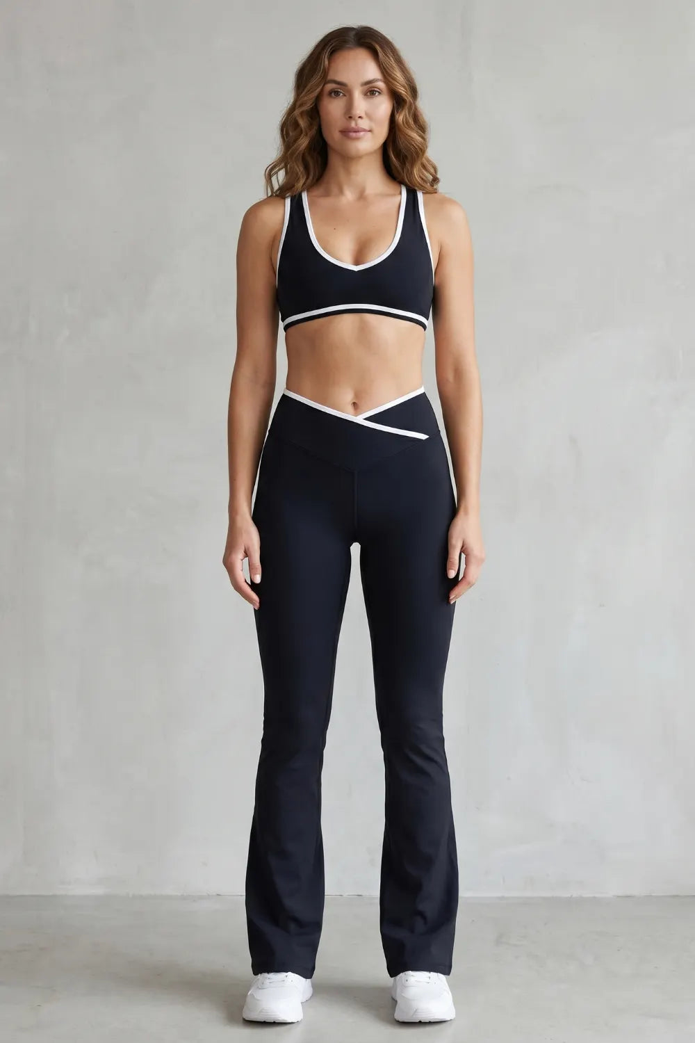 Sculpting contrast trim – Activewear set
