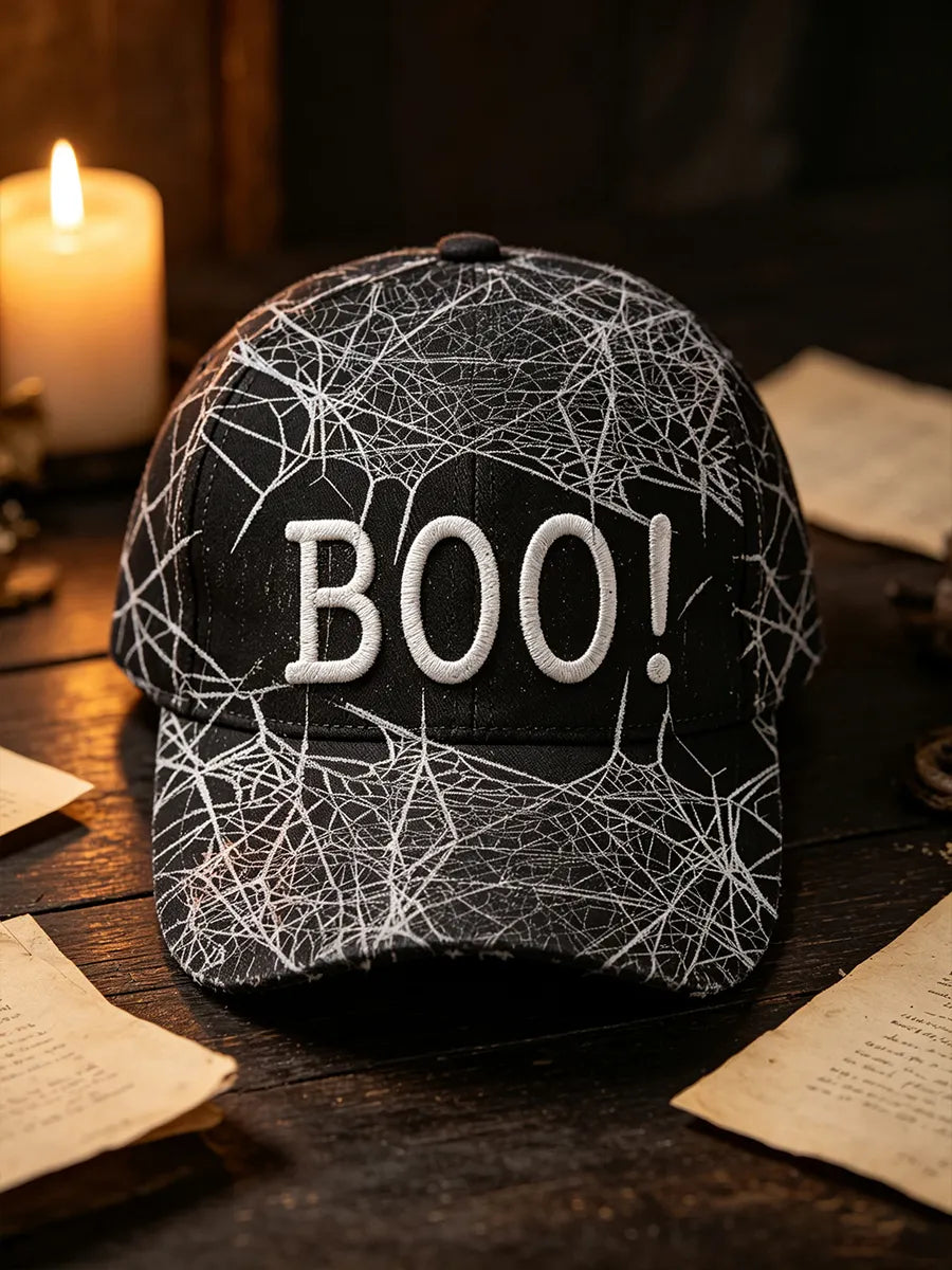 Halloween BOO Print Casual Baseball Cap