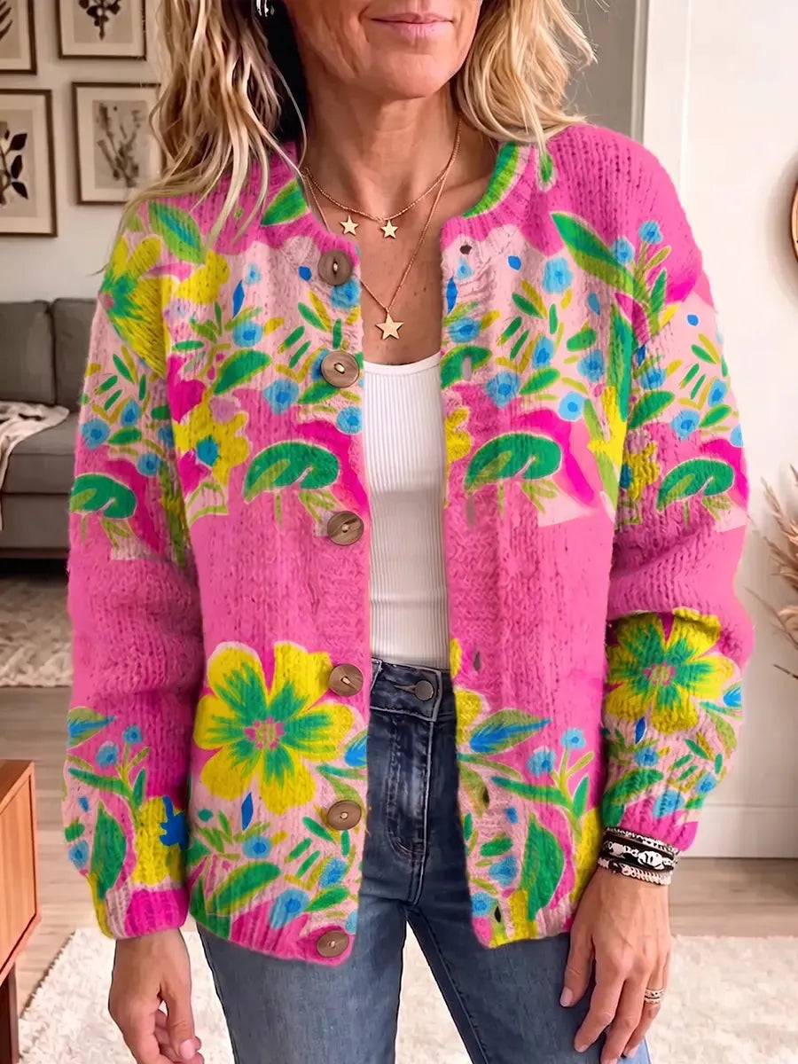 Vintage Elegant Color-blocked Sweater