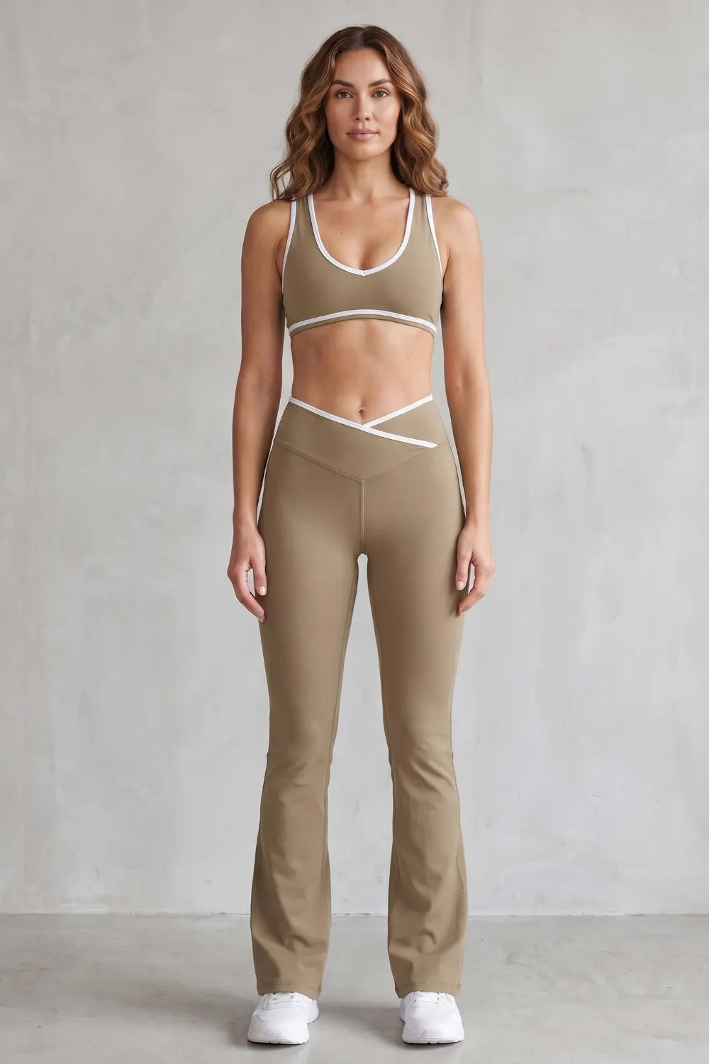 Sculpting contrast trim – Activewear set