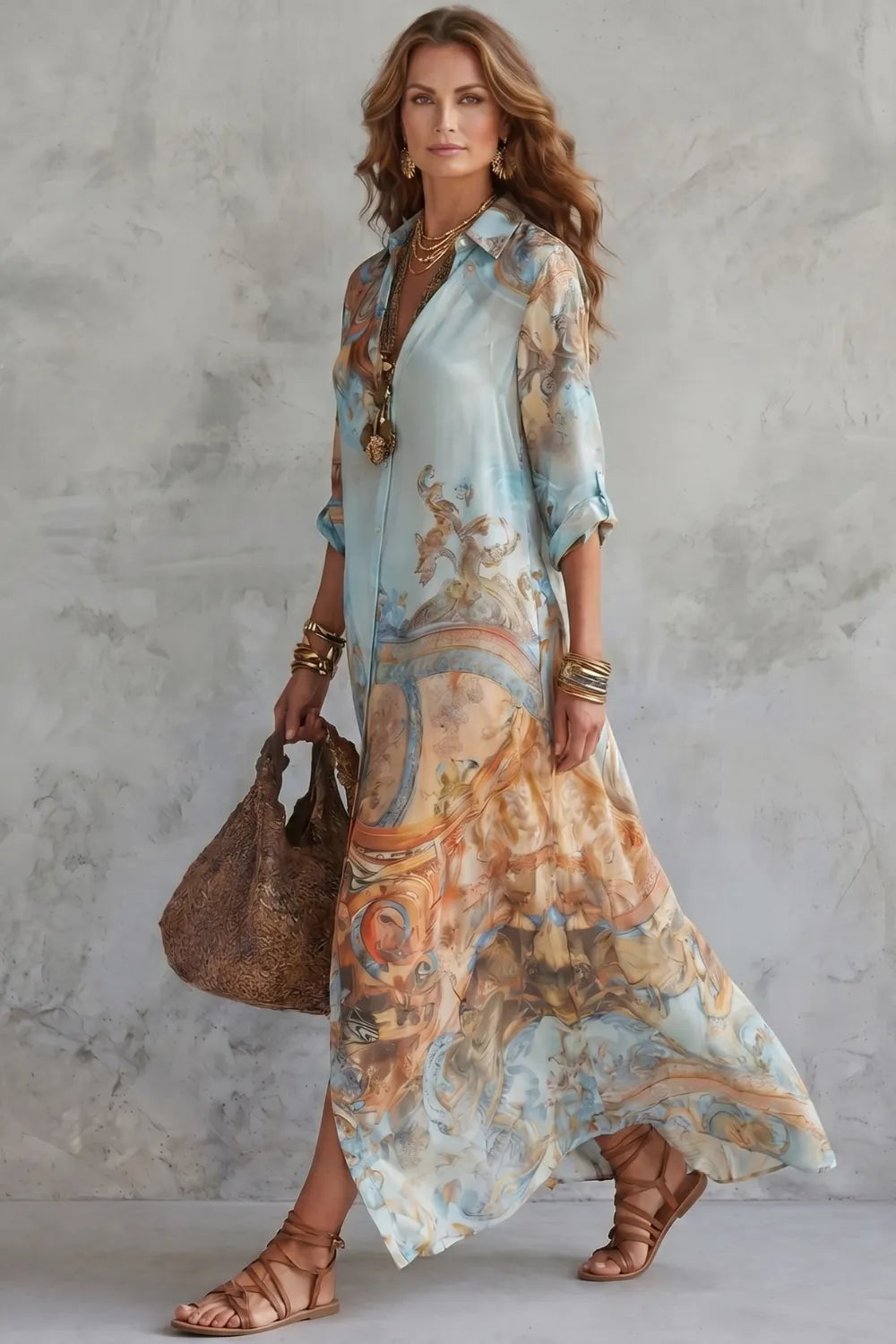 Ornate resort print – Maxi dress