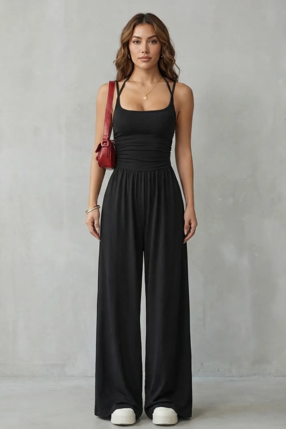 Double strap fit – Wide-leg jumpsuit