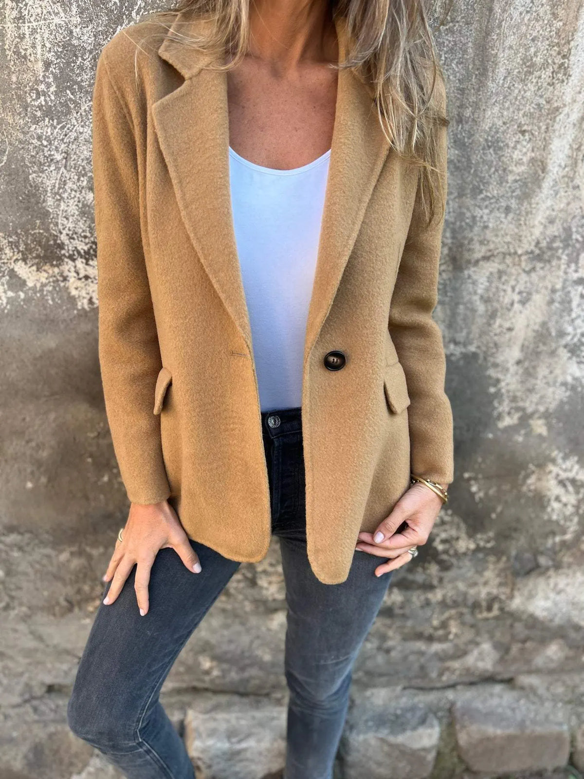 Lapel Long Sleeve Casual Jacket