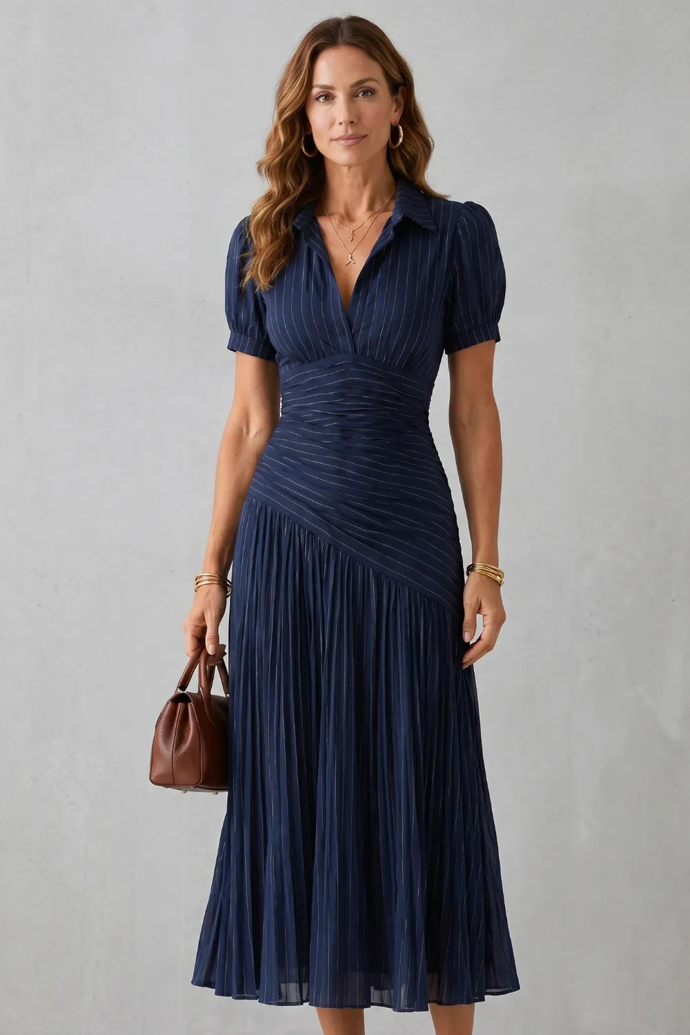 Pleated waist refinement – Midi dress