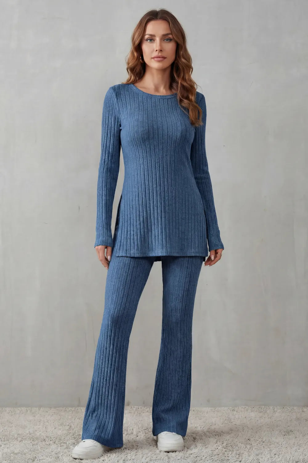 Ribbed elegance – Knit lounge set