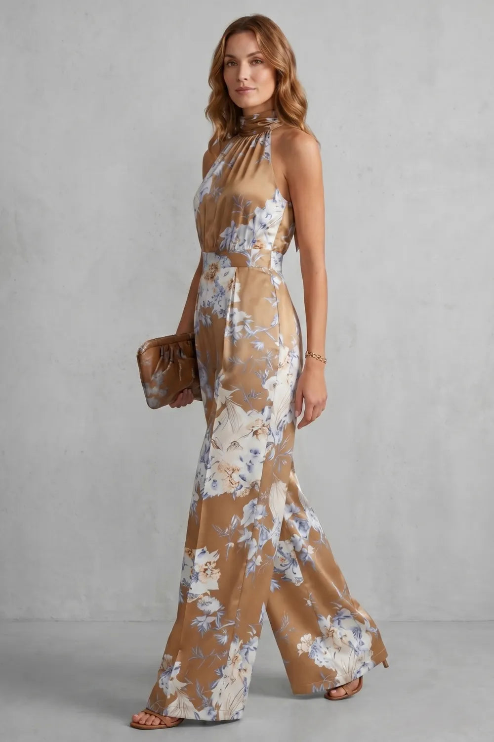 Romantic floral print – Halter jumpsuit