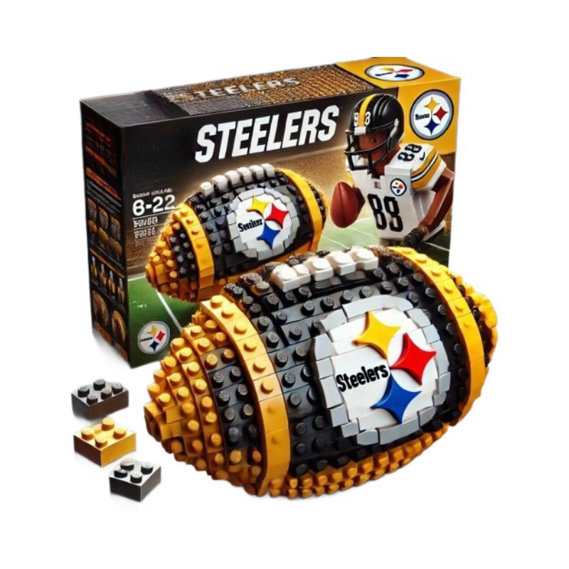 Cross-Border Rugby Series Educational Building Blocks for Fans: American-Style Assembly Toys, Sports, Wholesale, Building Blocks