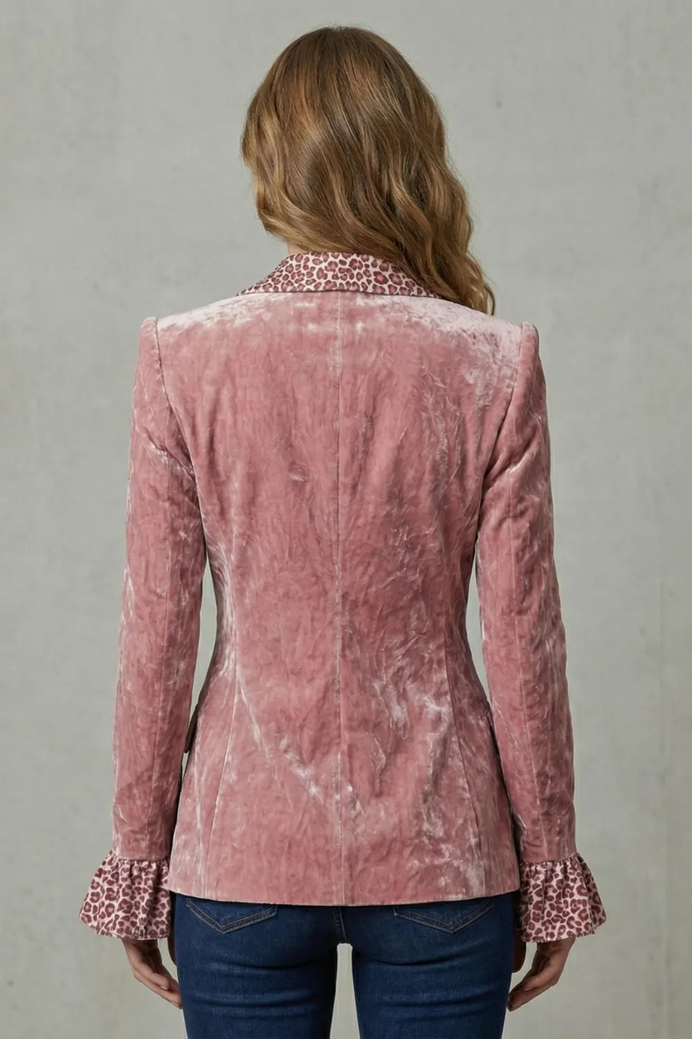 Printed lapel statement – Velvet blazer