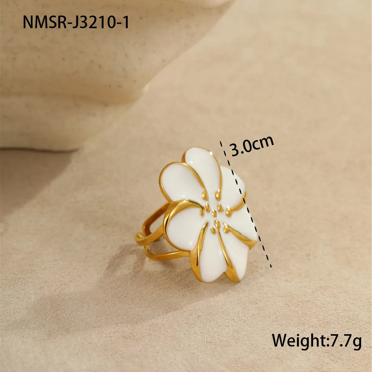 Bohemian Flower Oil Drop Ring