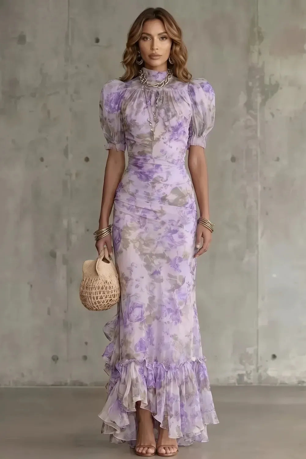 Romantic floral silhouette – Maxi dress