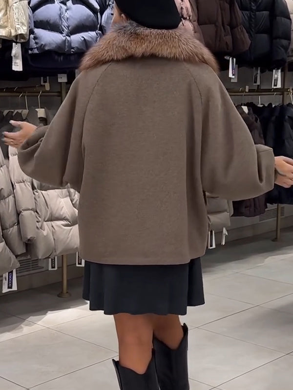 Women Fur Collar Temperament Casual Jacket