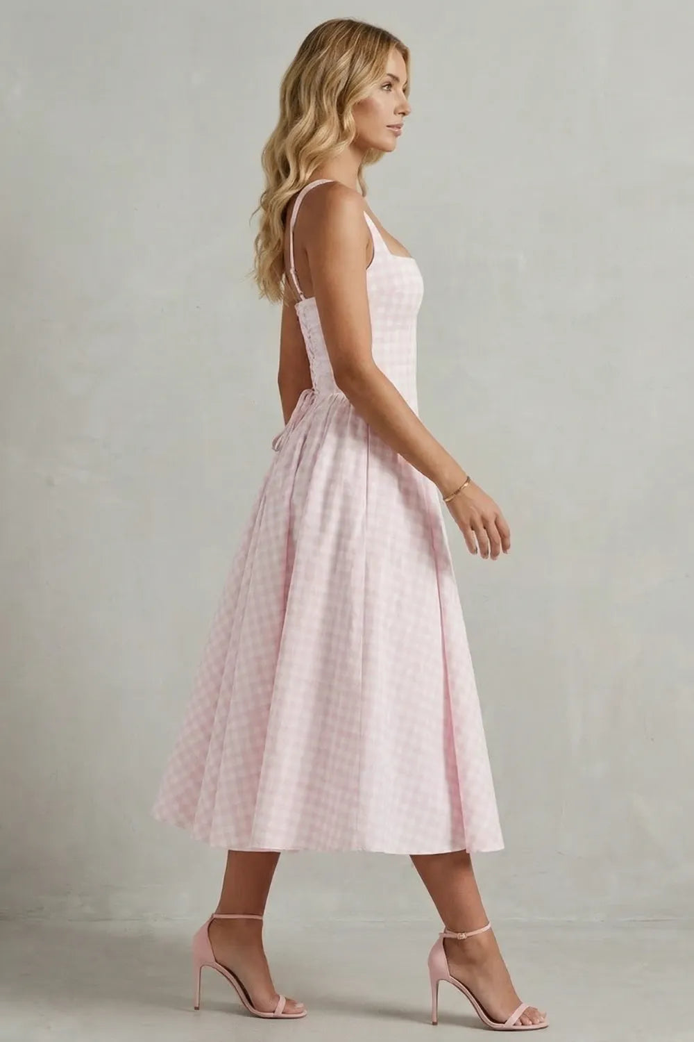 Gingham summer charm – Midi dress