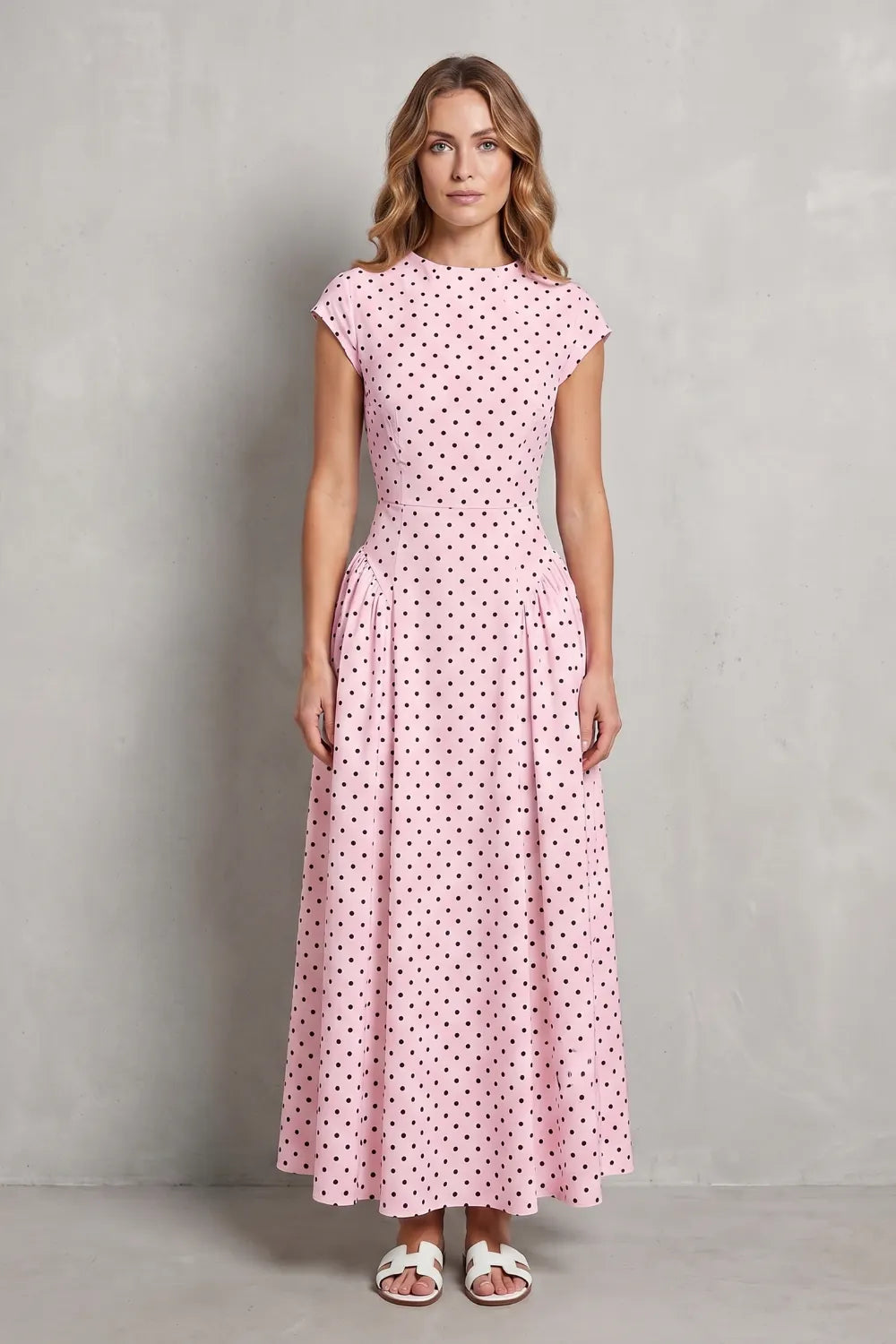 Vintage polka dot elegance – Maxi dress