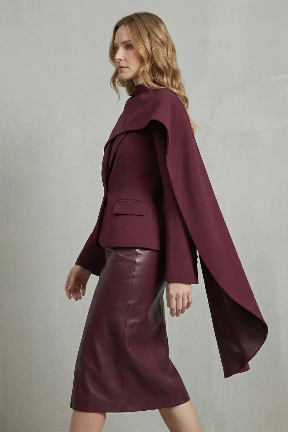 Draped scarf-lapel – Asymmetrical blazer