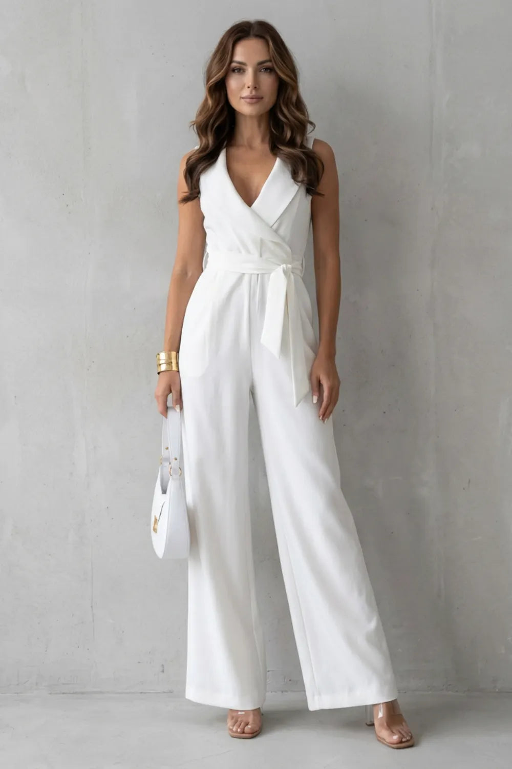 Lapel wrap waist – Tailored jumpsuit