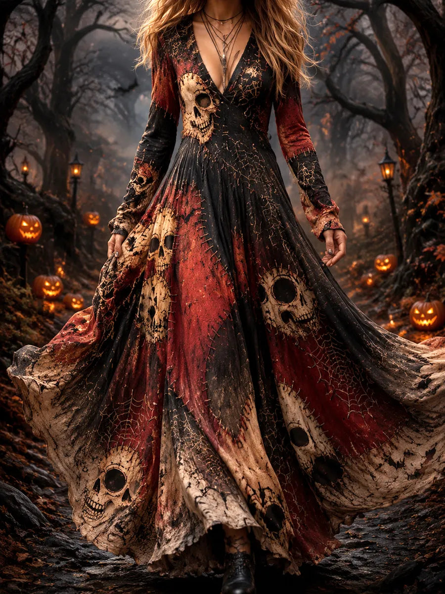 Women's Halloween Funny Art Print Dress