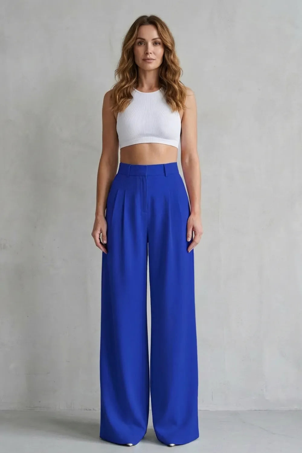 Flowing drape – Wide-leg tailored trousers