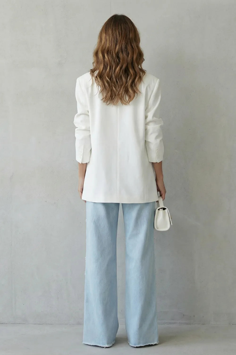Cut-out design – Wide leg jeans