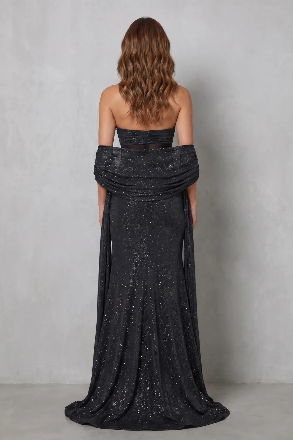Sheer sequin allure – Maxi dress