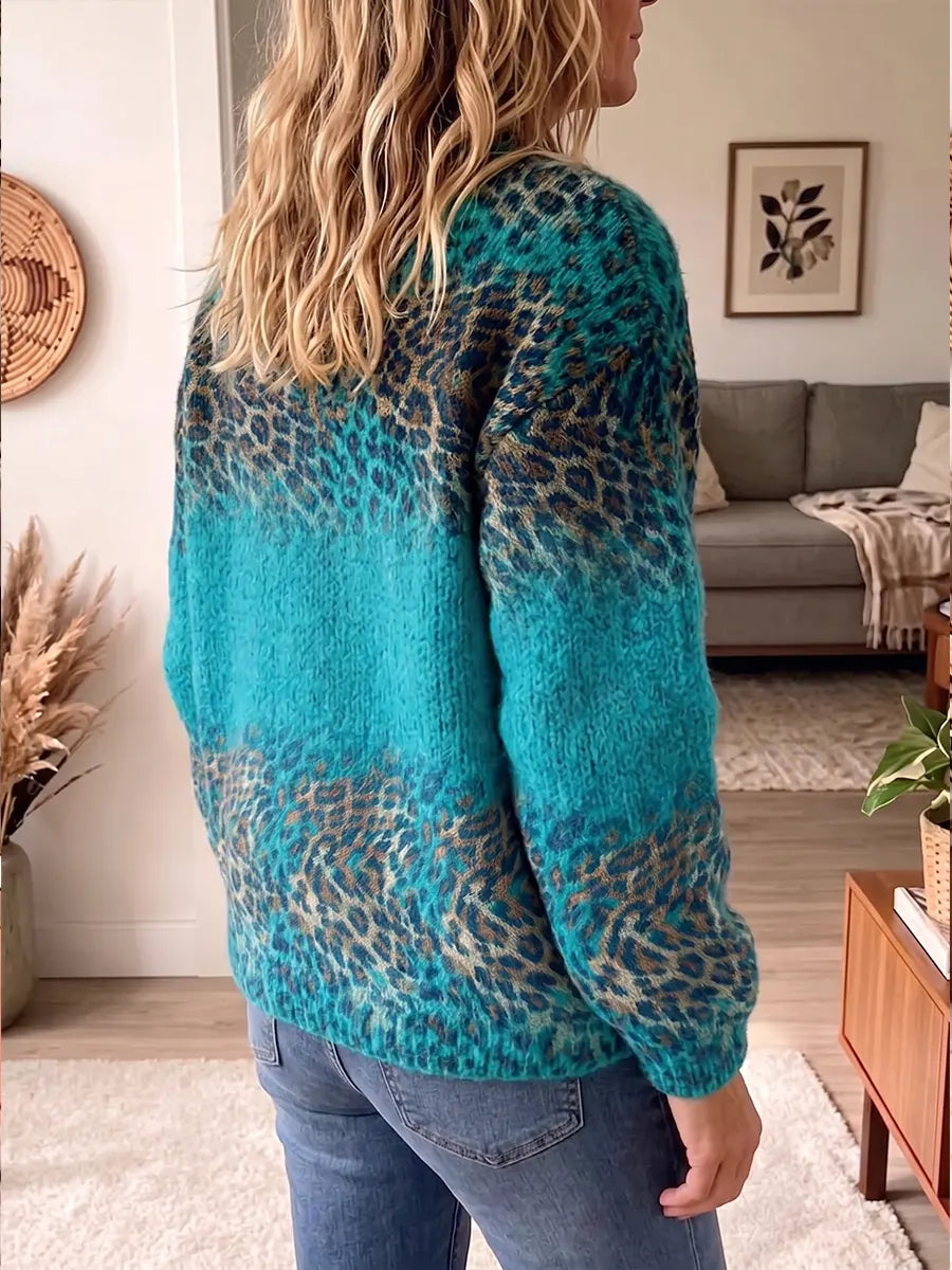 Vintage Elegant Color-blocked Sweater